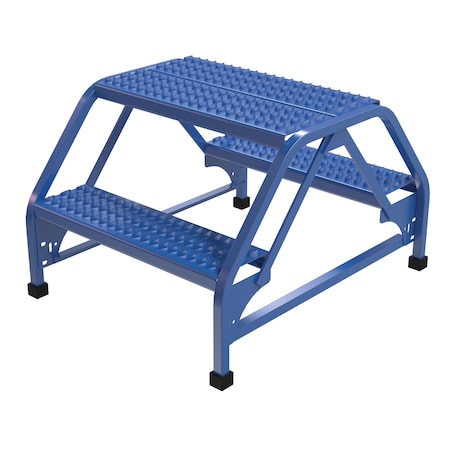 Vestil 1.67 ft Grip Strut Steel Stepladder LAD-DD-26-2-G